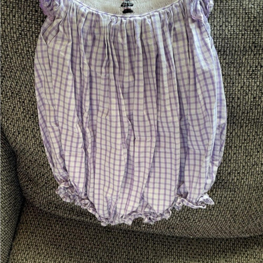 Purple Checkered Kids Bodysuit